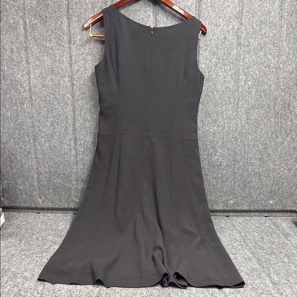 J. Crew black A-line Midi Dress Scoop Neck Sleeveless - Picture 3 of 4